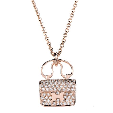 hermes rose gold pendant